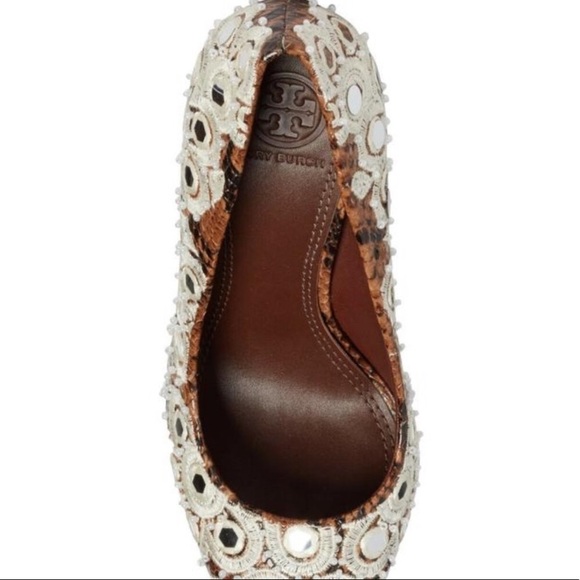 Tory Burch Embroidered Python Francesca - Picture 5 of 6